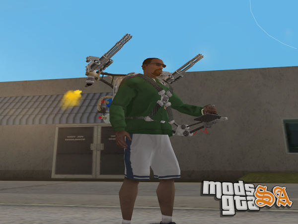 Jetpack com Miniguns v1.1 para GTA San Andreas